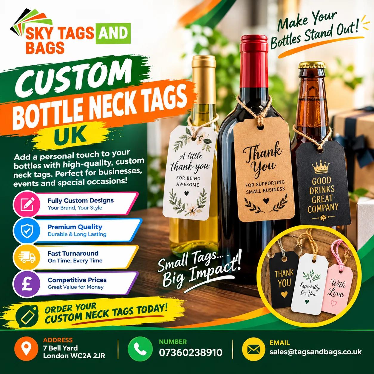 Custom Bottle Neck Tags: A Practical Guide for UK Product Packaging